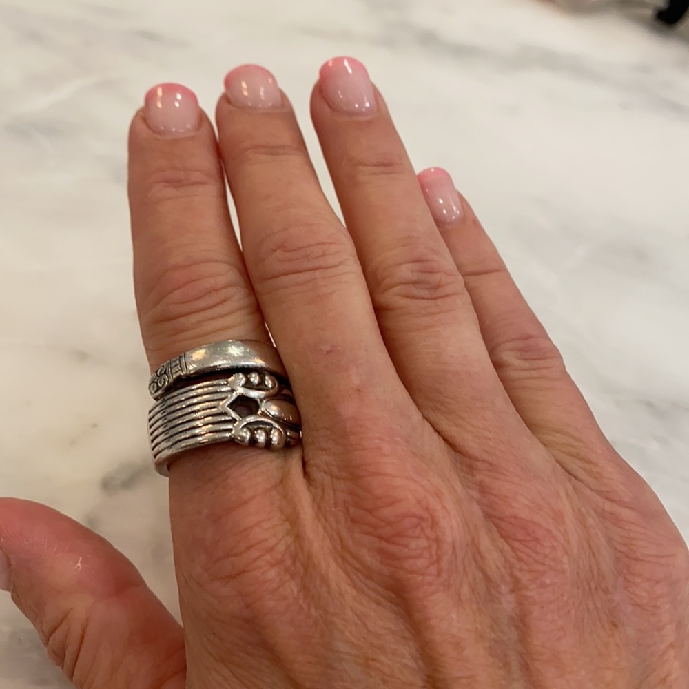 Silver Spoon Ring Size 10